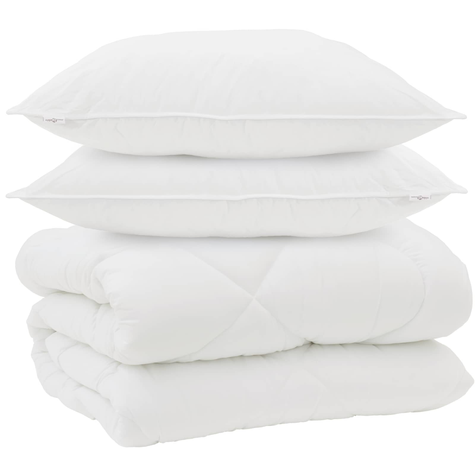 Žiemos antklodė su pagalve 3 pcs Balta Mikropluoštas
