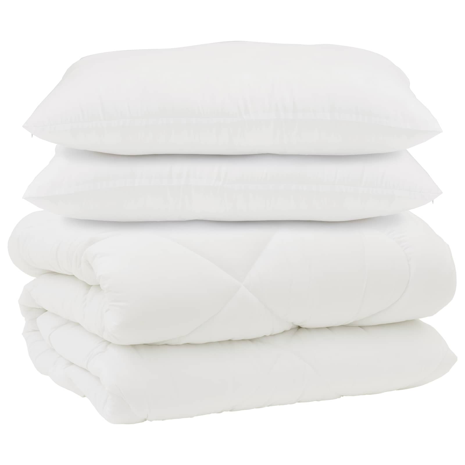 Antklodė su pagalvėmis su pagalve 3 pcs Balta