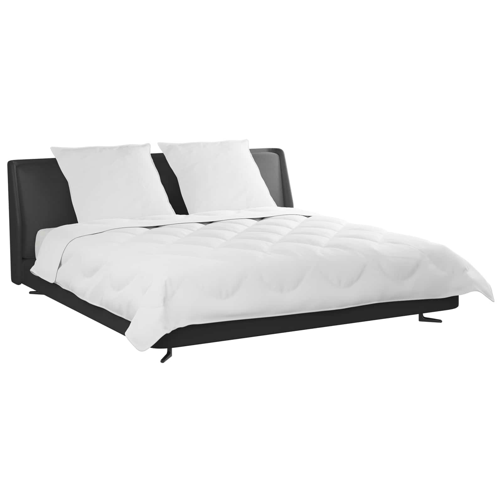 Duvet with Pillows with Cushion 3 pcs White Microfiber