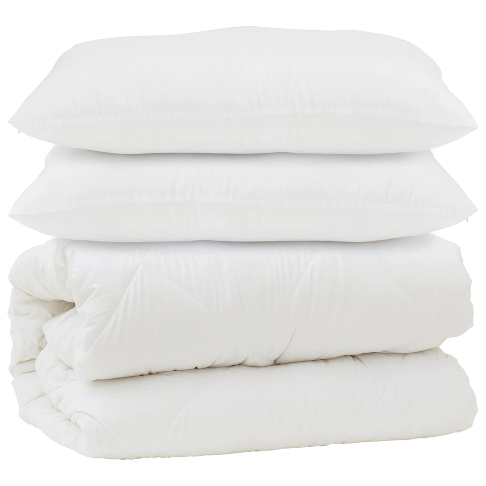 Duvet with pillow 3 pcs White Microfiber