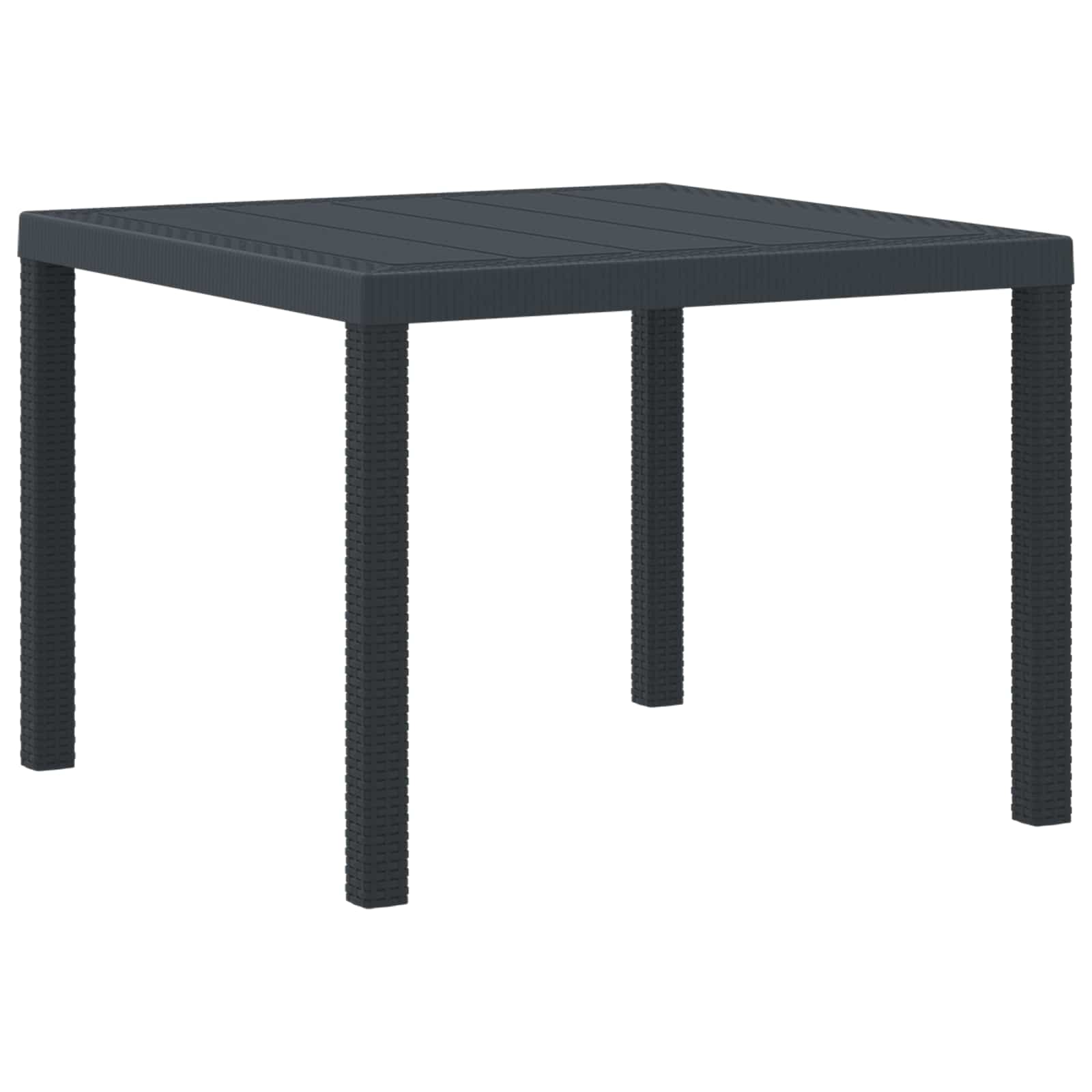 Sodo stalas Antracitas 100 x 100 x 73 cm poliratanas