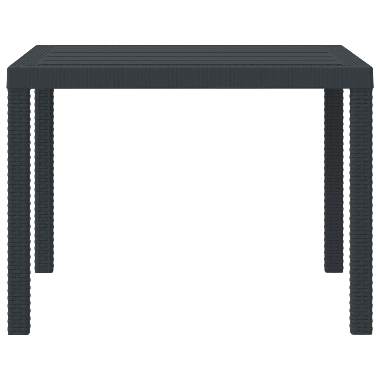 Sodo stalas Antracitas 100 x 100 x 73 cm poliratanas