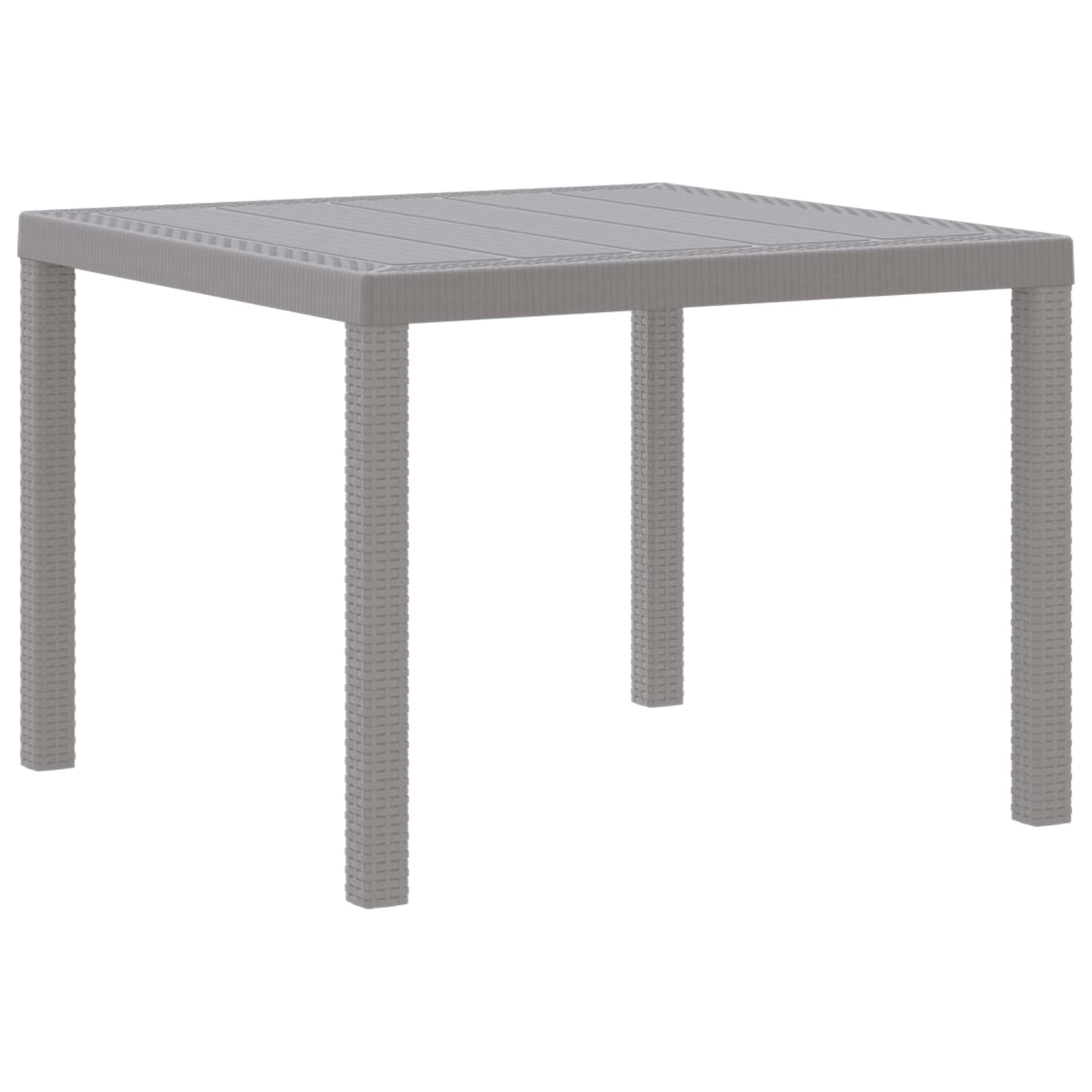 Sodo stalas Šviesiai pilka 100 x 100 x 73 cm poliratanas