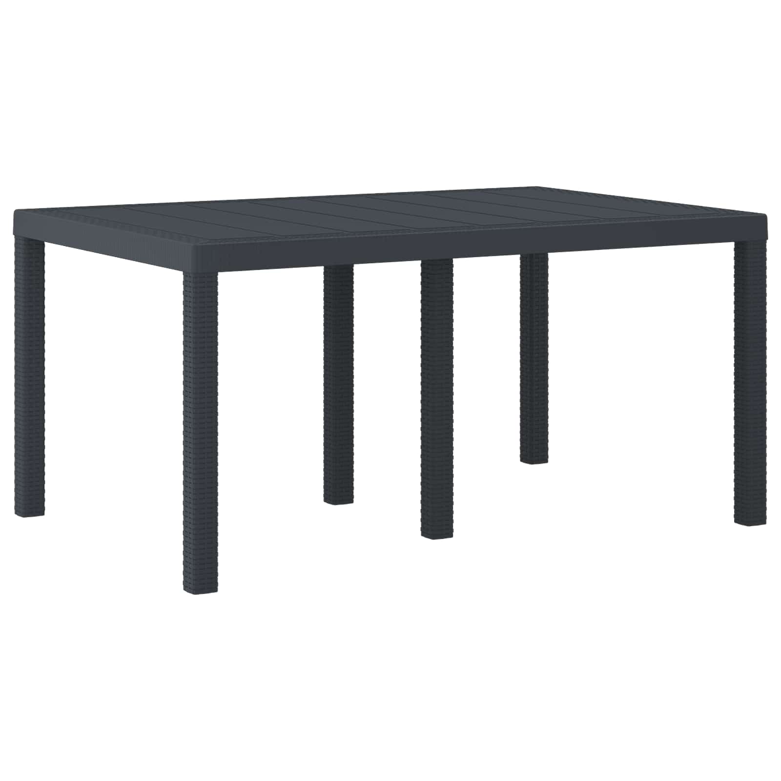 Sodo stalas Antracitas 150 x 100 x 73 cm poliratanas