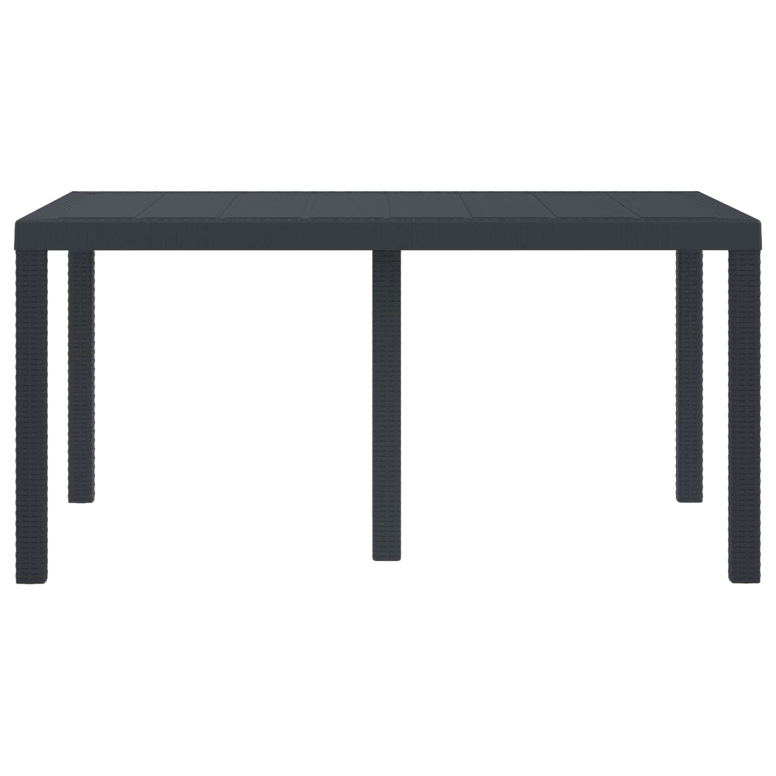 Sodo stalas Antracitas 150 x 100 x 73 cm poliratanas