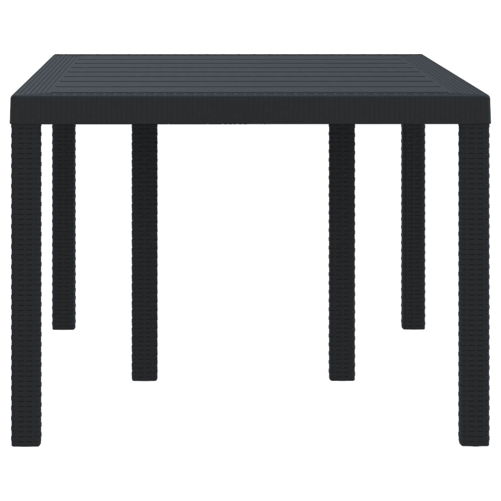 Sodo stalas Antracitas 150 x 100 x 73 cm poliratanas