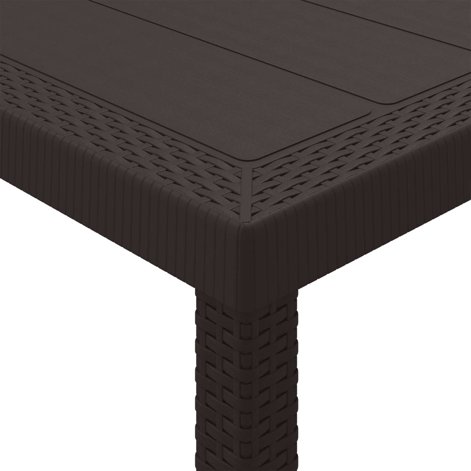 Dārza galds Brūns 150 x 100 x 73 cm poliuretāns