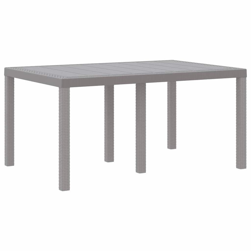 Sodo stalas Šviesiai pilka 150 x 100 x 73 cm poliratanas