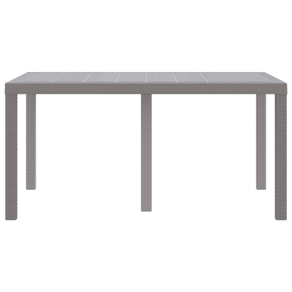 Sodo stalas Šviesiai pilka 150 x 100 x 73 cm poliratanas