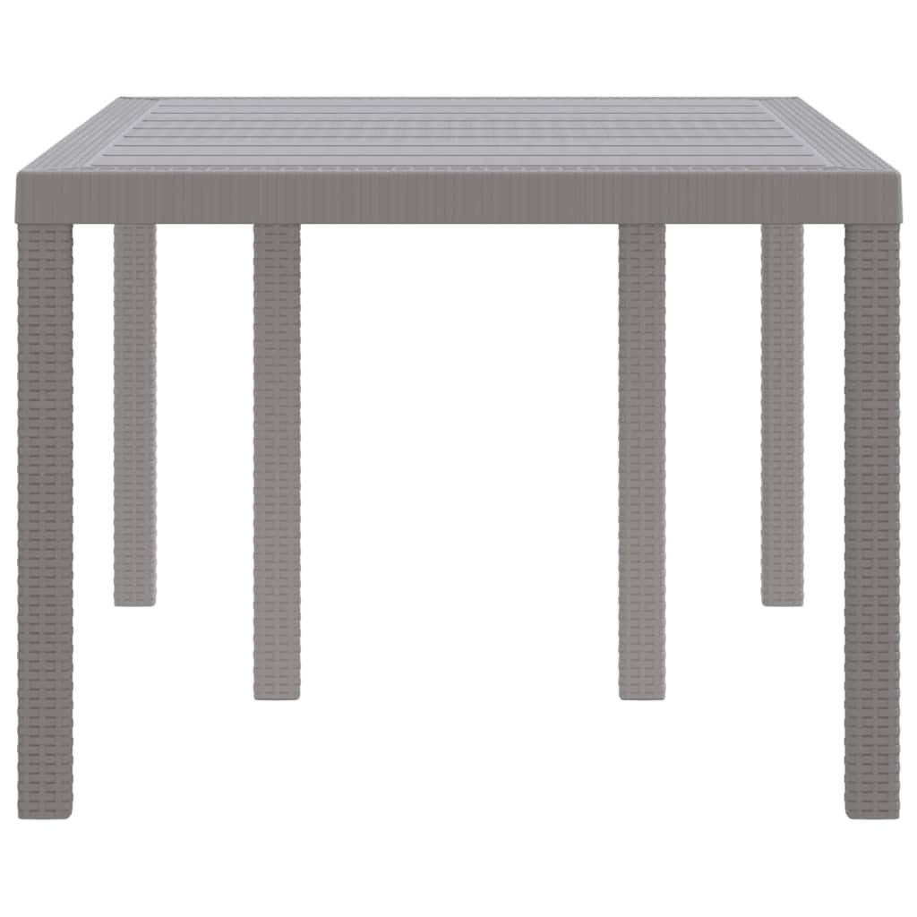 Sodo stalas Šviesiai pilka 150 x 100 x 73 cm poliratanas