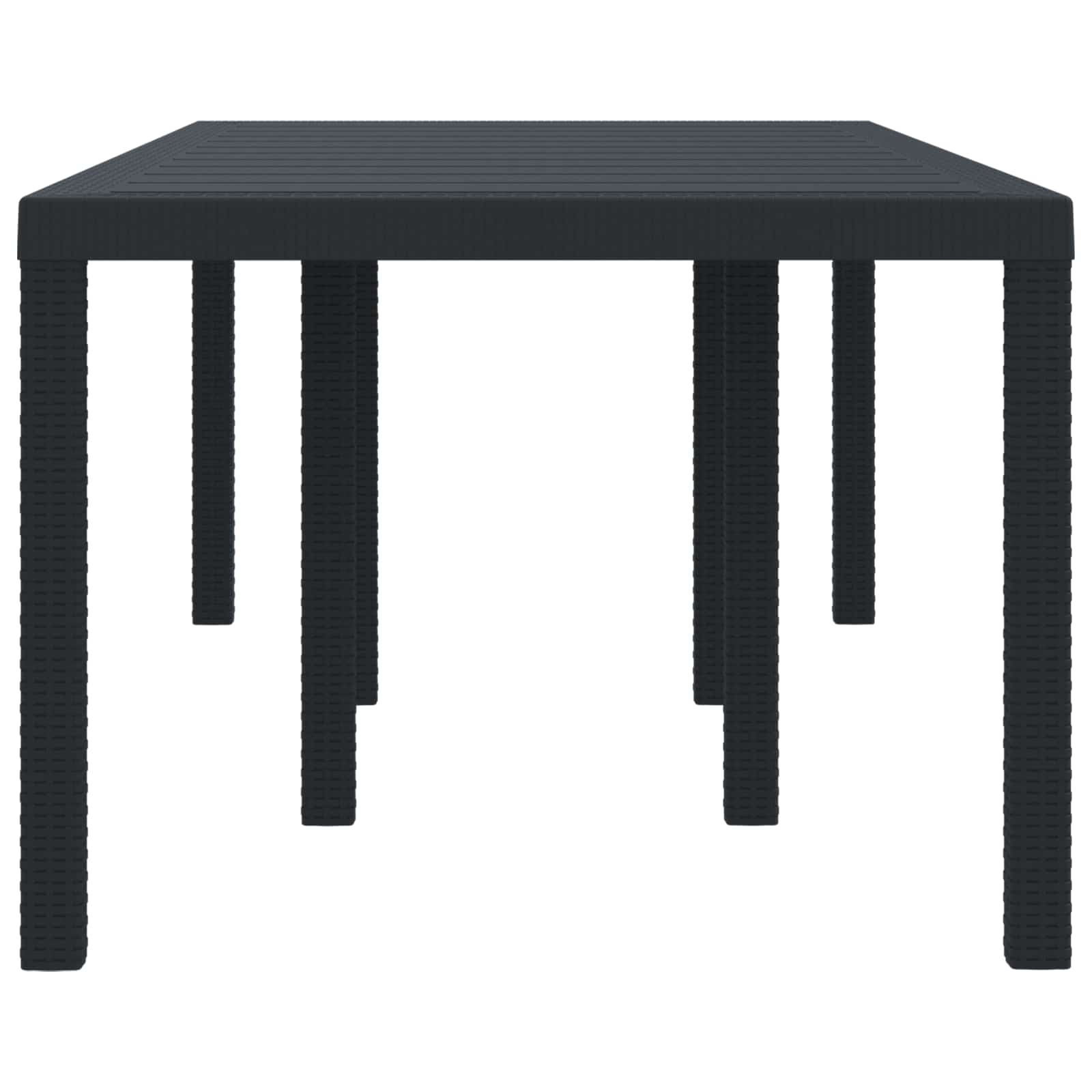 Sodo stalas Antracitas 200 x 100 x 73 cm poliratanas