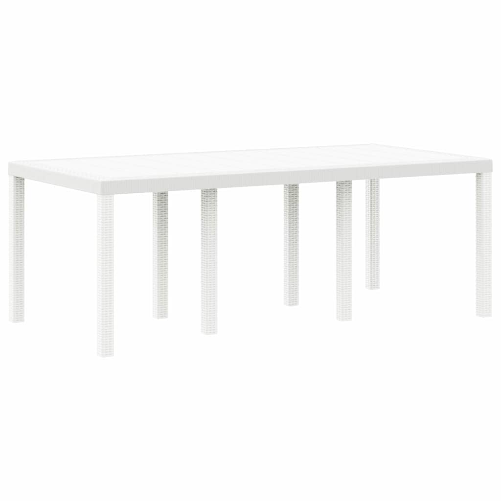 Dārza galds Balts 200 x 100 x 73 cm poliuretāns
