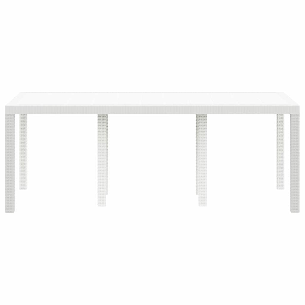 Dārza galds Balts 200 x 100 x 73 cm poliuretāns