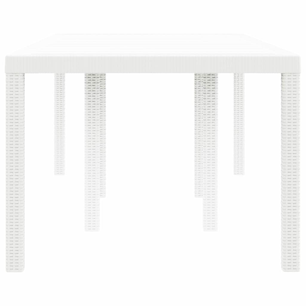 Dārza galds Balts 200 x 100 x 73 cm poliuretāns