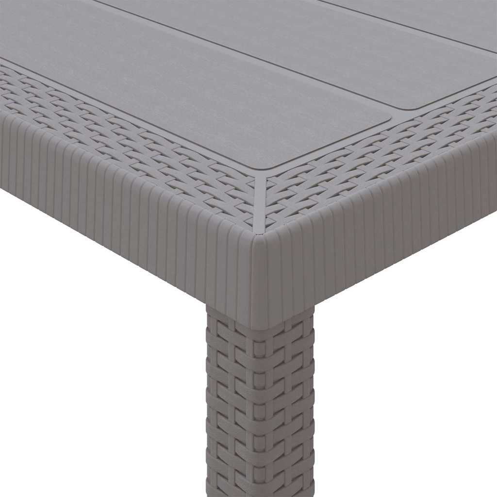Sodo stalas Šviesiai pilka 200 x 100 x 73 cm poliratanas