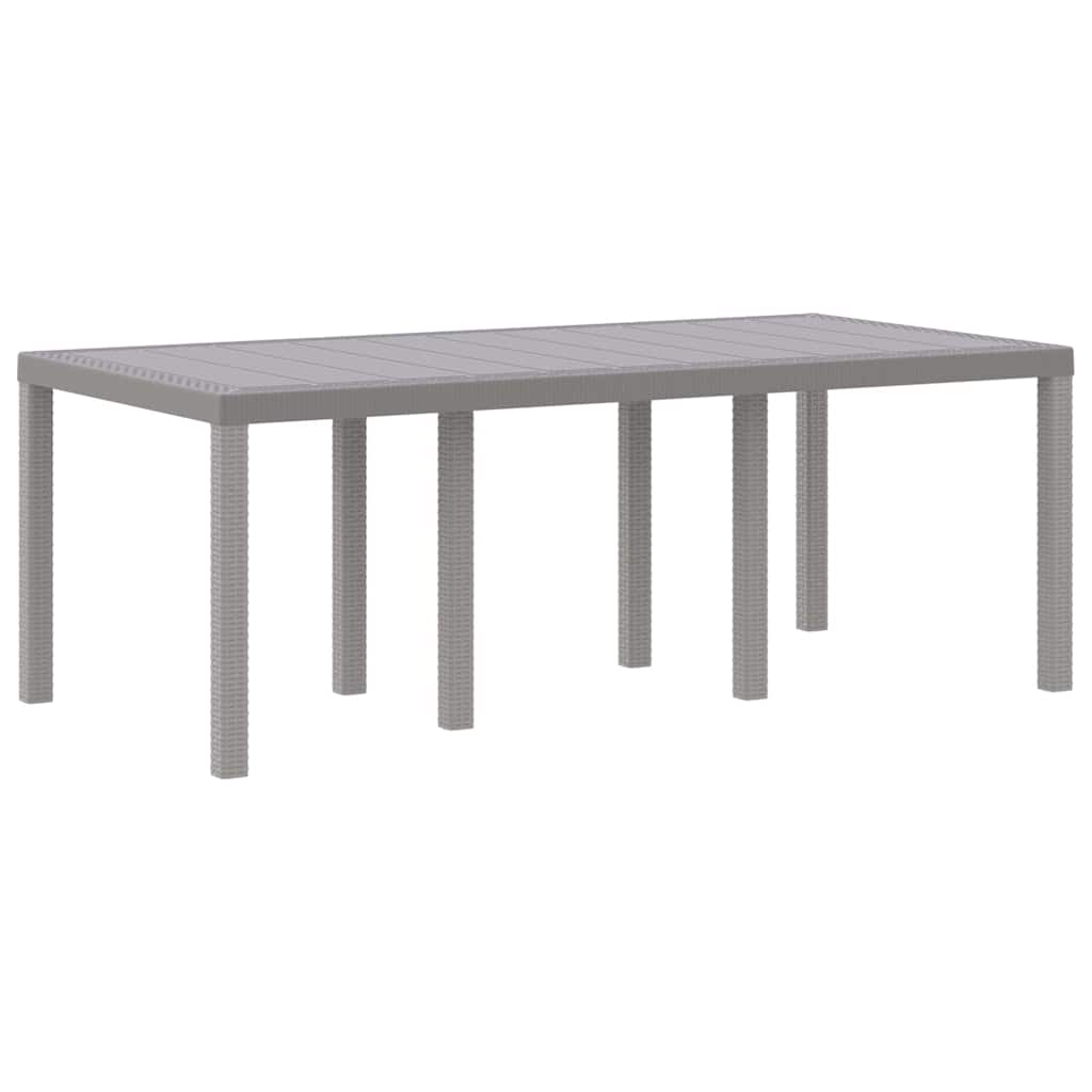 Sodo stalas Šviesiai pilka 200 x 100 x 73 cm poliratanas