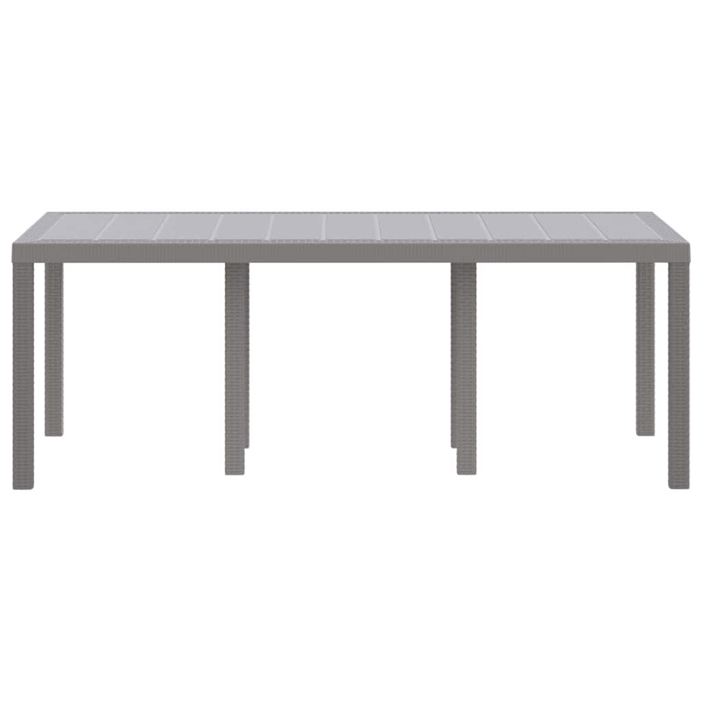 Sodo stalas Šviesiai pilka 200 x 100 x 73 cm poliratanas