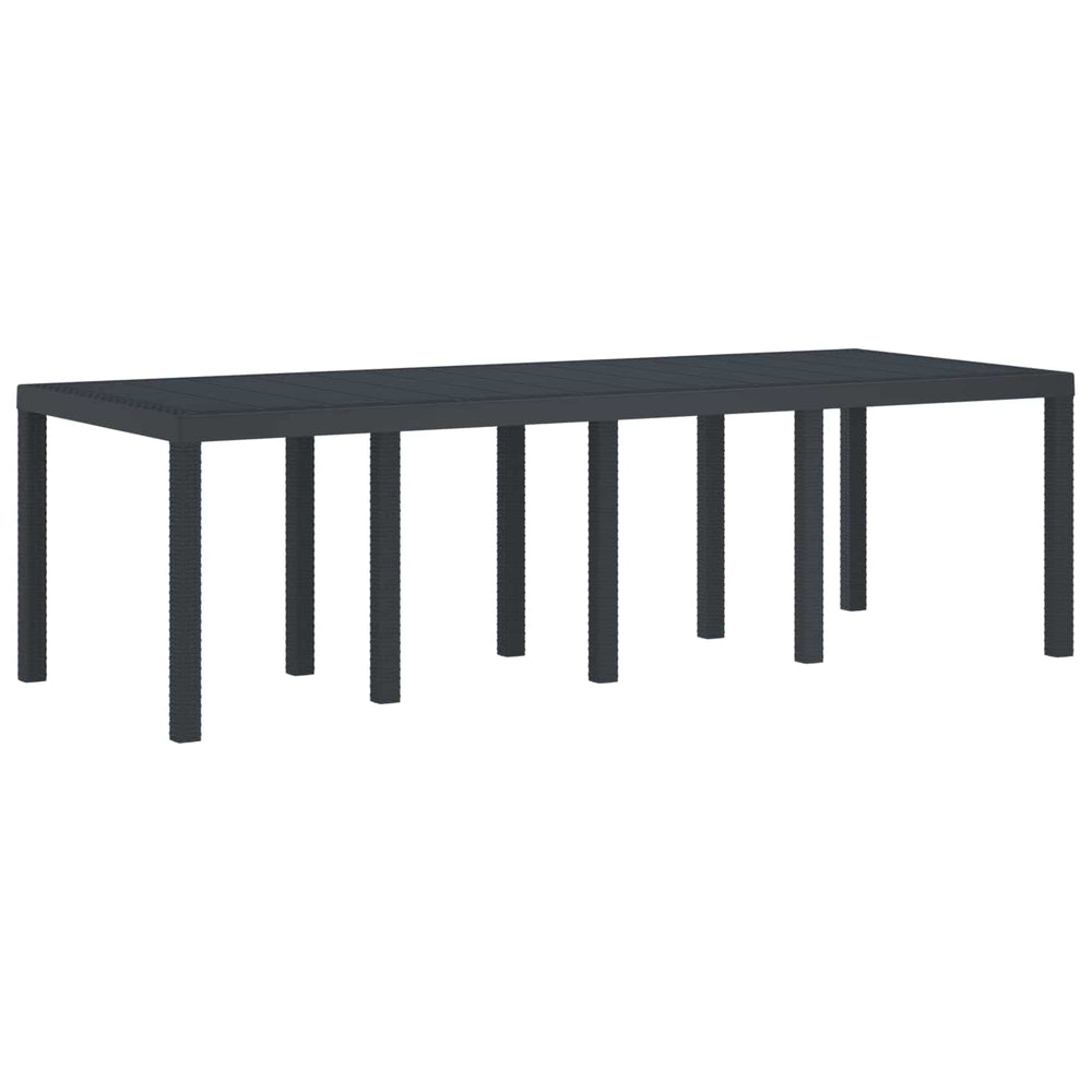 Sodo stalas Antracitas 250 x 100 x 73 cm poliratanas