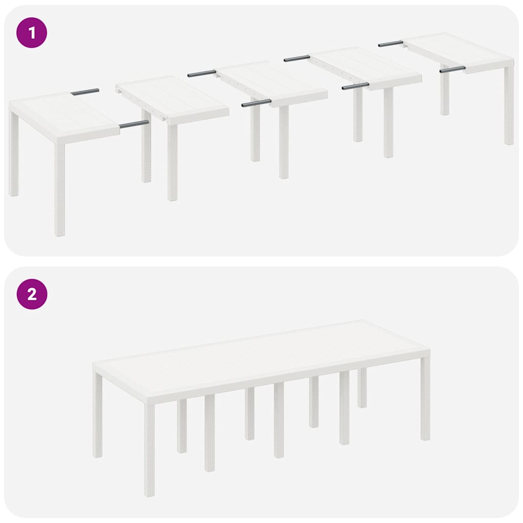Sodo stalas Balta 250 x 100 x 73 cm poliratanas