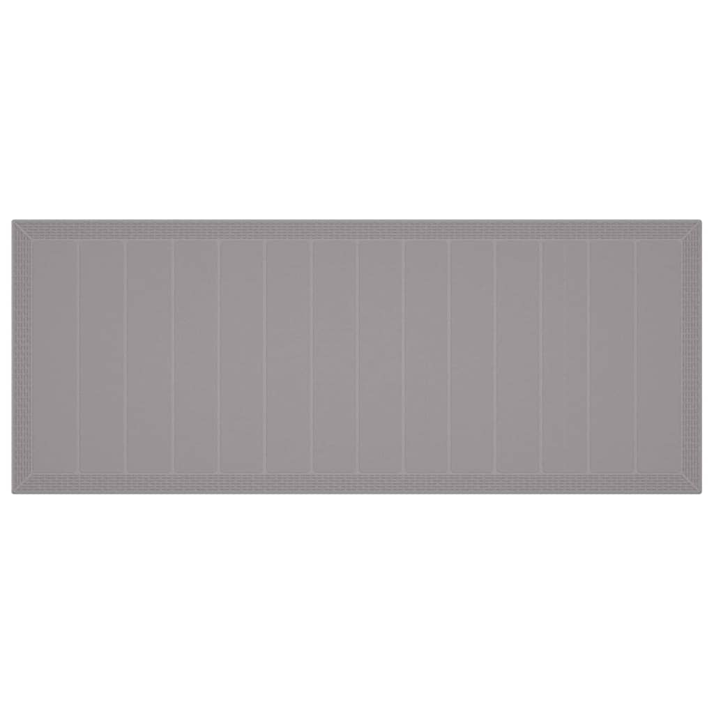 Sodo stalas Šviesiai pilka 250 x 100 x 73 cm poliratanas
