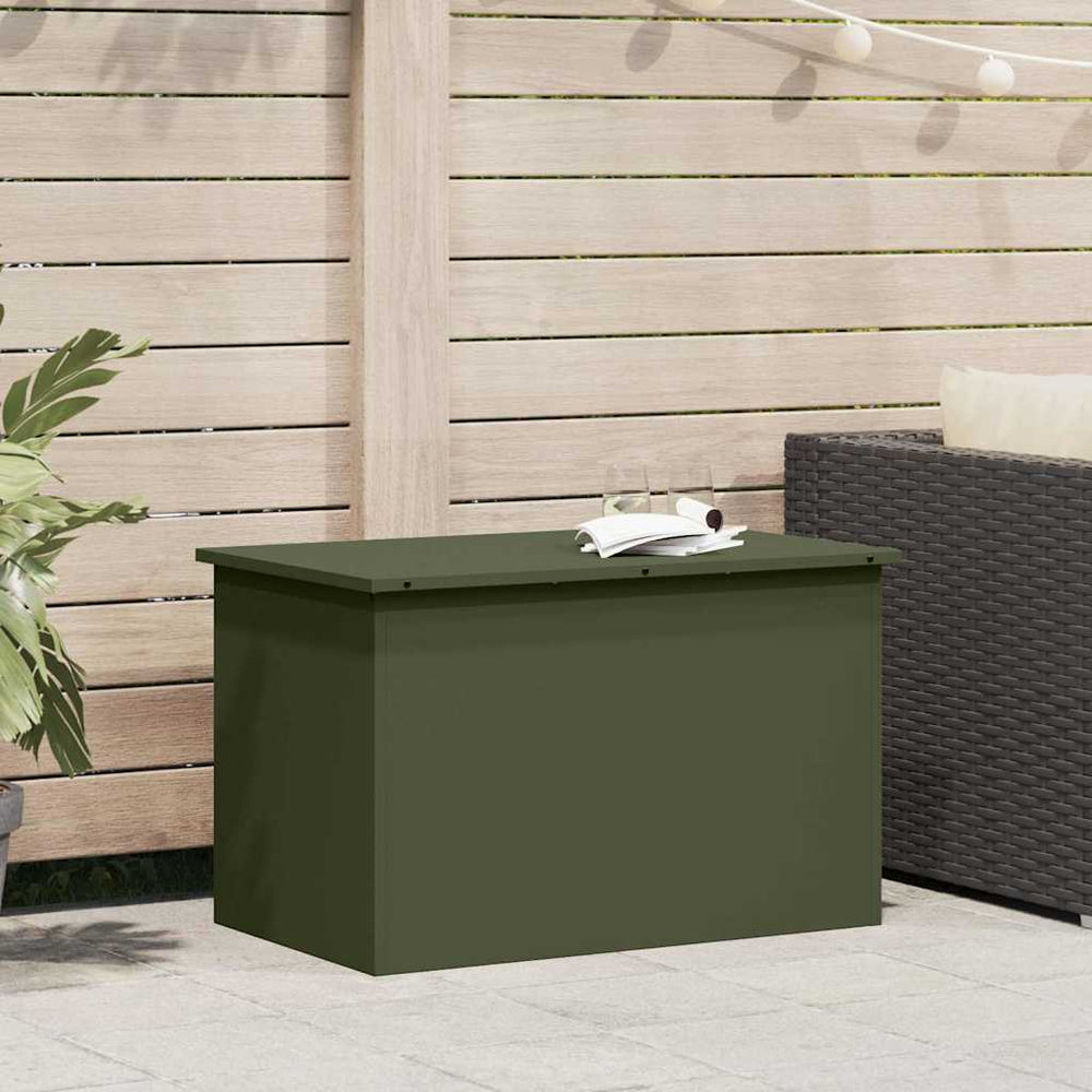 Lauko saugojimo dėžė Alyvuogių žalia 80 x 50,5 x 50 cm Plienas