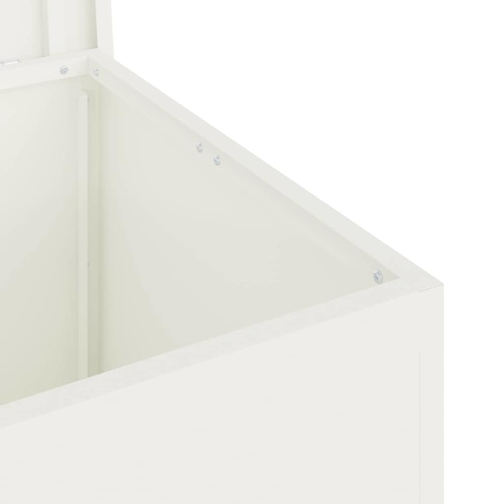 Outdoor Storage Box White 55 x 50.5 x 50 cm Steel