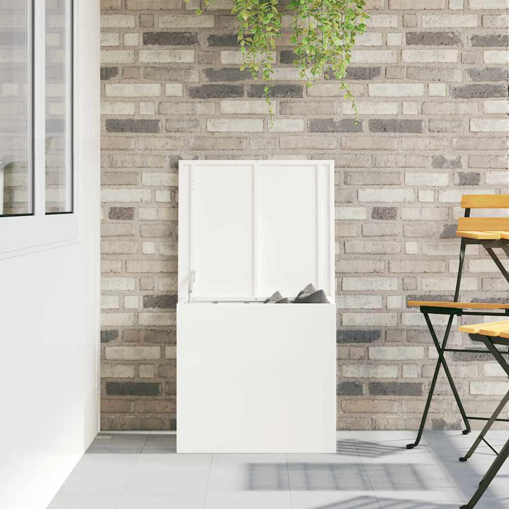 Outdoor Storage Box White 55 x 50.5 x 50 cm Steel