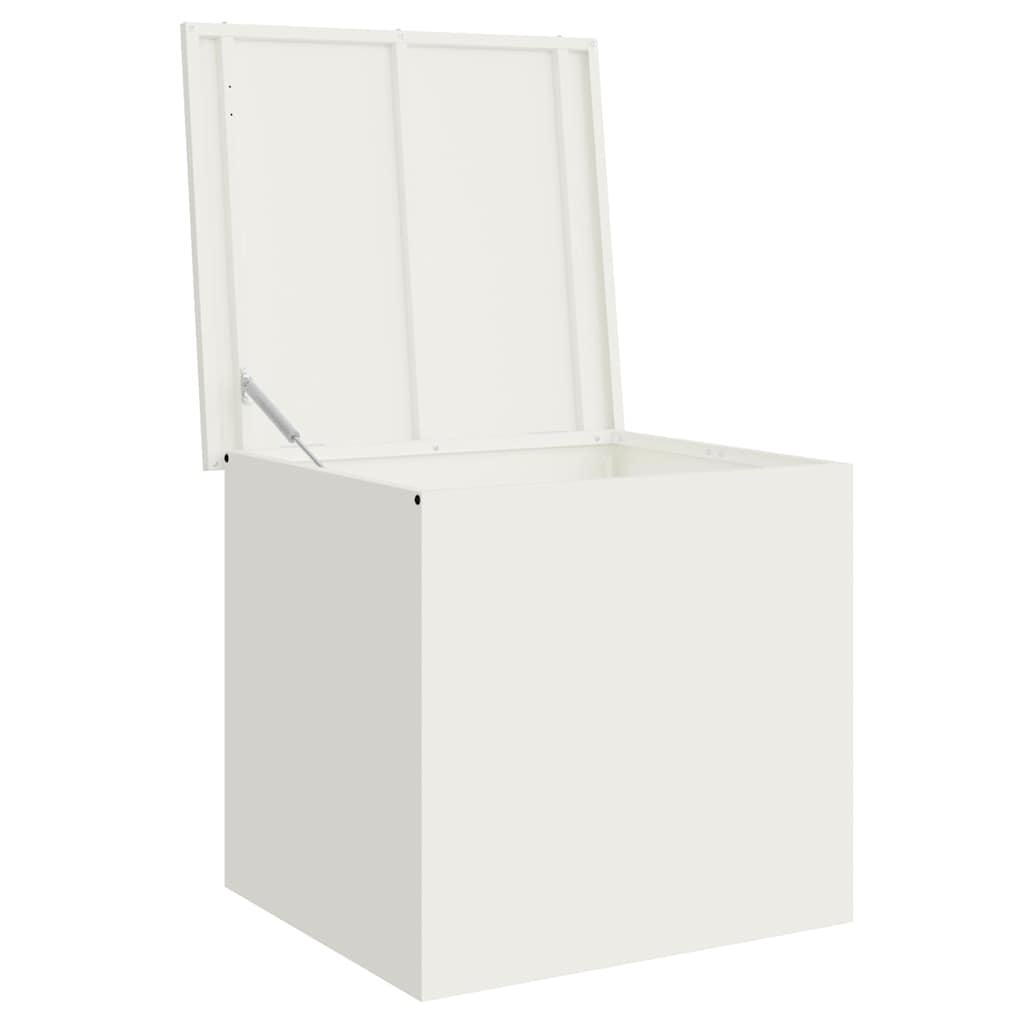 Outdoor Storage Box White 55 x 50.5 x 50 cm Steel