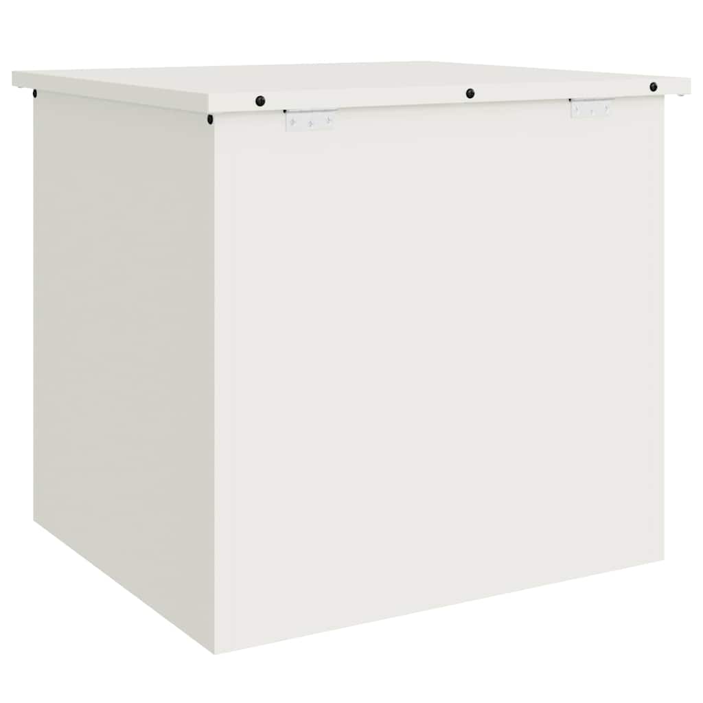 Outdoor Storage Box White 55 x 50.5 x 50 cm Steel