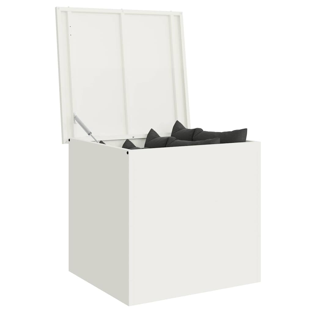 Outdoor Storage Box White 55 x 50.5 x 50 cm Steel