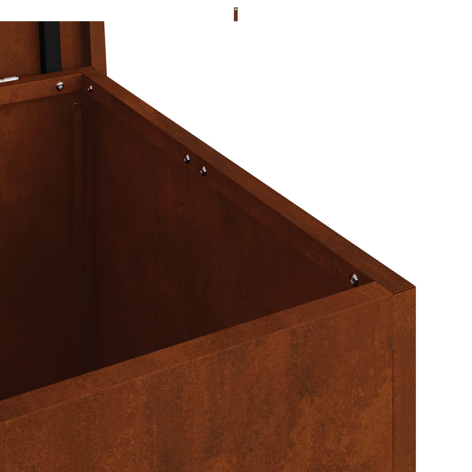 Outdoor Storage Box Rusty 55 x 50.5 x 50 cm Steel
