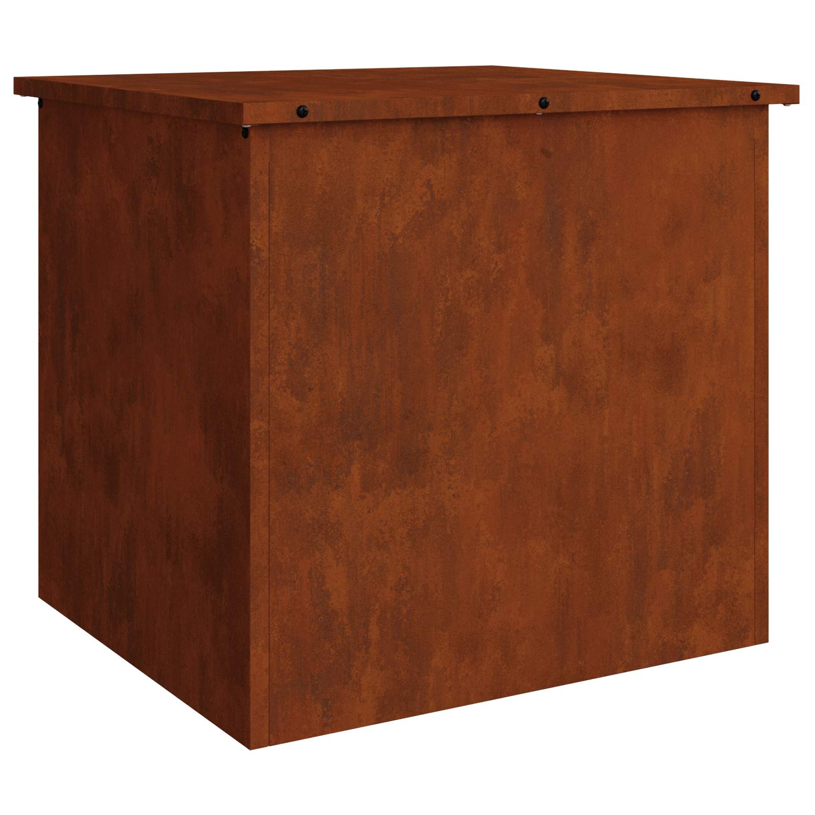 Outdoor Storage Box Rusty 55 x 50.5 x 50 cm Steel