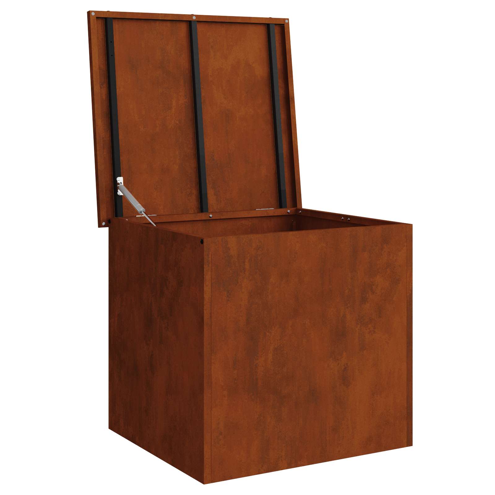 Outdoor Storage Box Rusty 55 x 50.5 x 50 cm Steel