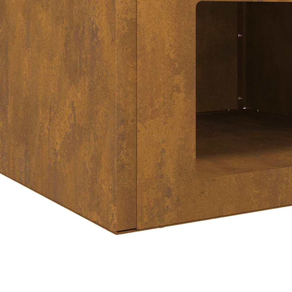 Ugnies duobė 50x50x40 cm Corten plieno