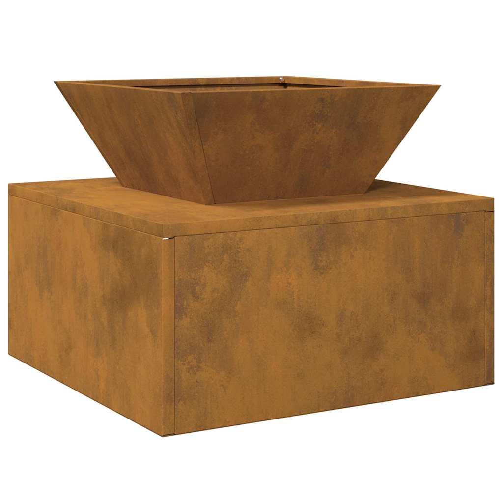 Ugnies duobė 50x50x40 cm Corten plieno