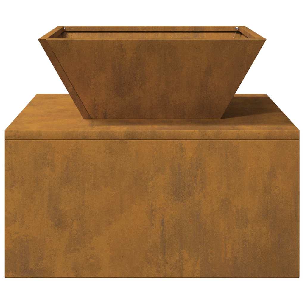 Ugnies duobė 50x50x40 cm Corten plieno
