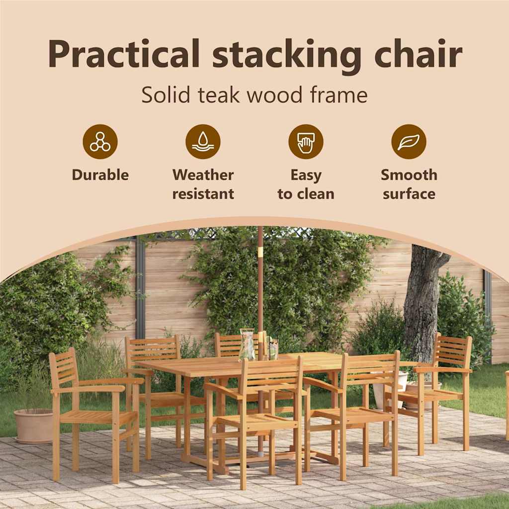 Kėdė 6 pcs Ruda 56 x 55 x 90.5 cm Kieto teka medžio
