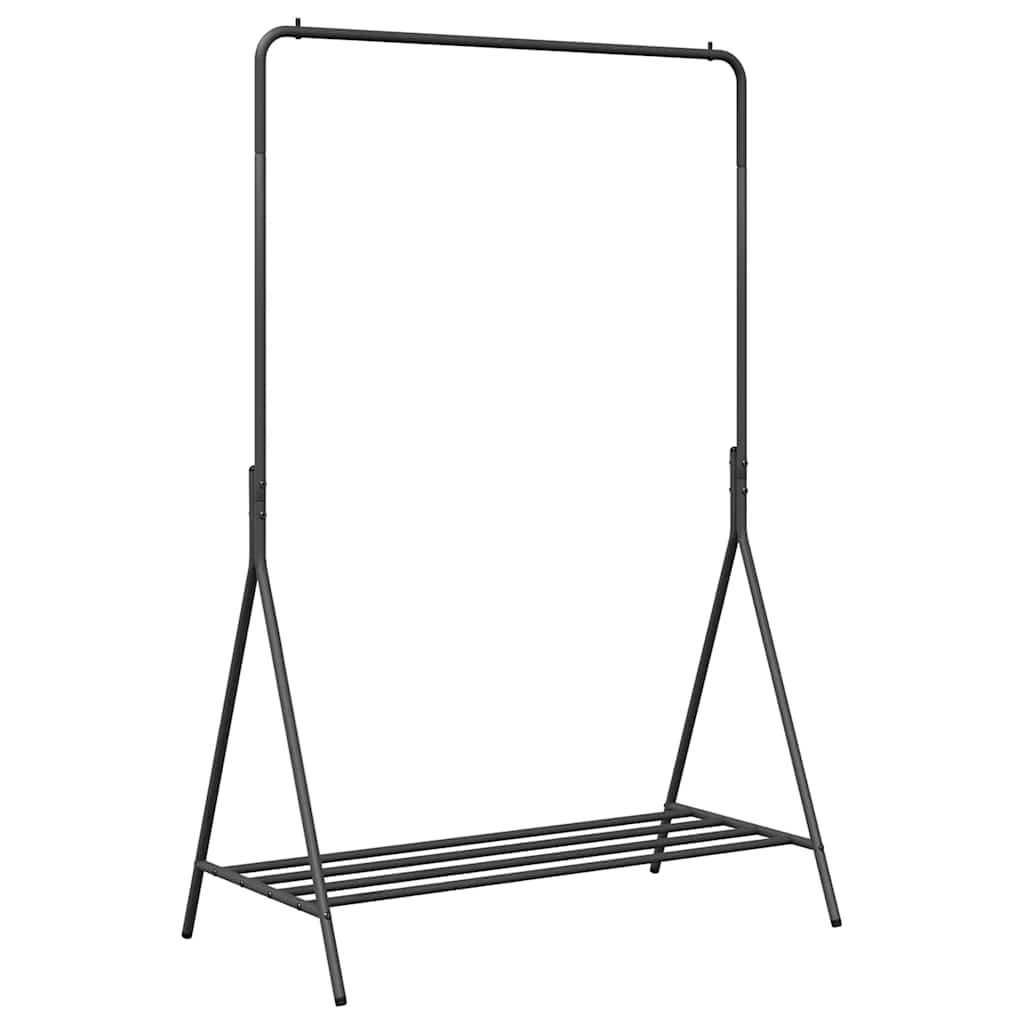 Drabužių stovas su saugykla Juoda 100 x 56 x 154 cm Plienas