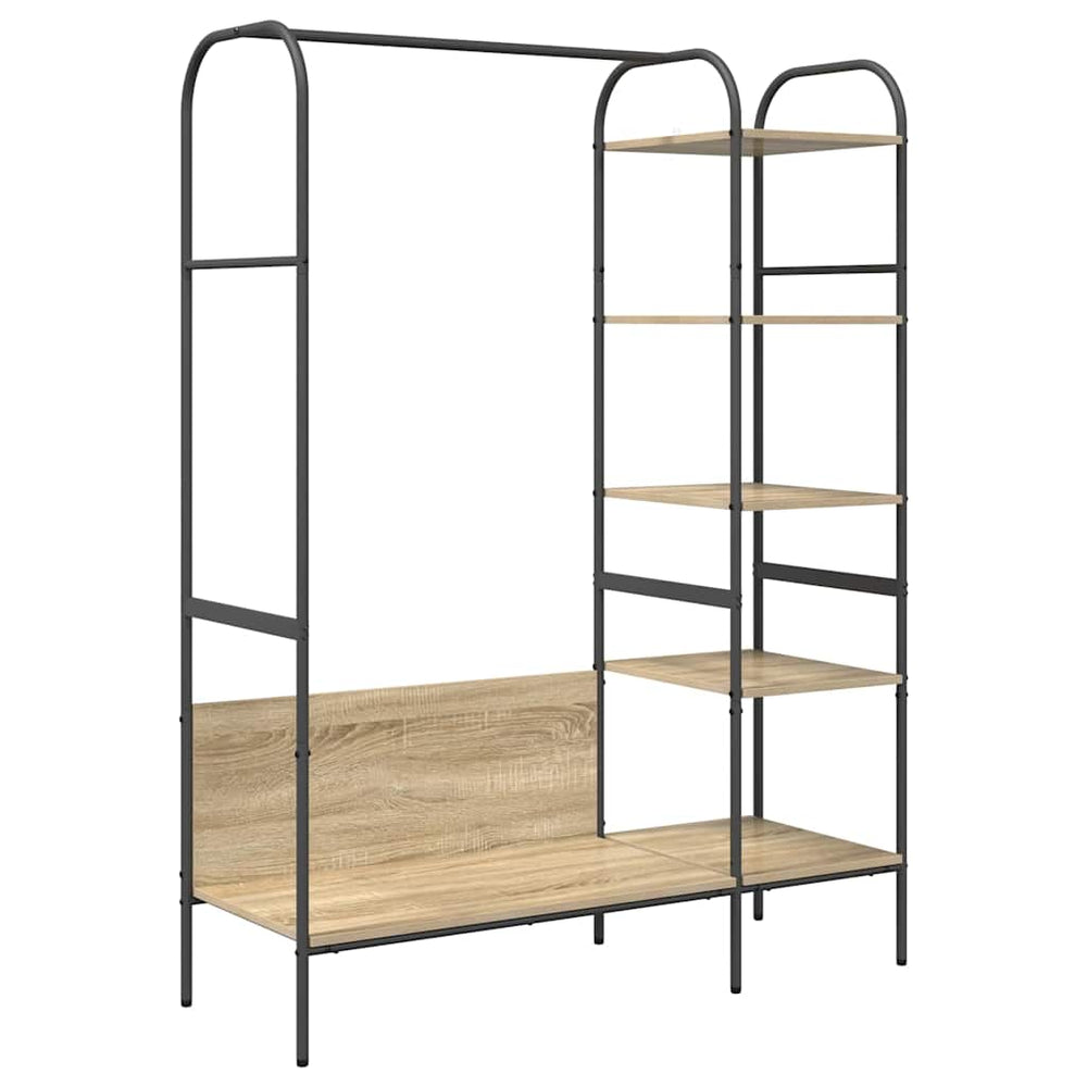 Clothes Rack Brown 120 x 44 x 160 cm Engineered Wood