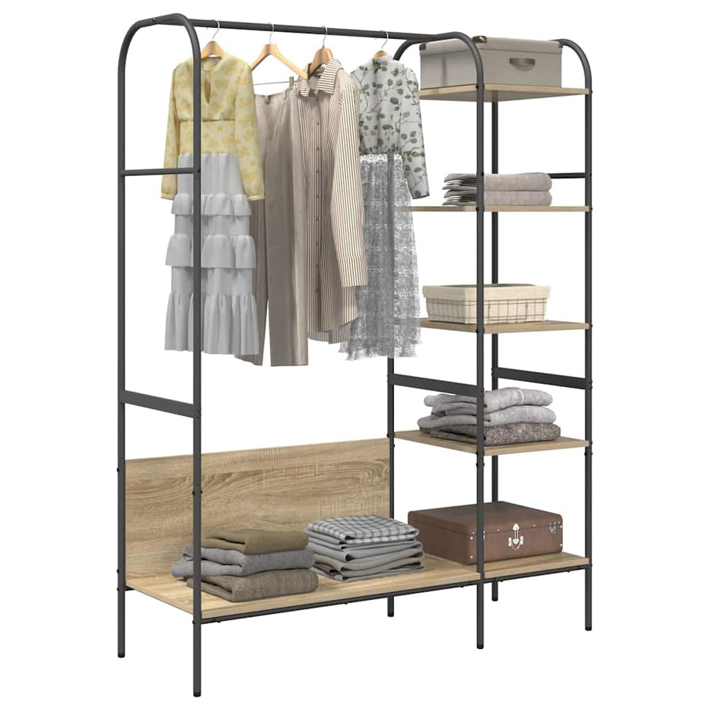 Clothes Rack Brown 120 x 44 x 160 cm Engineered Wood