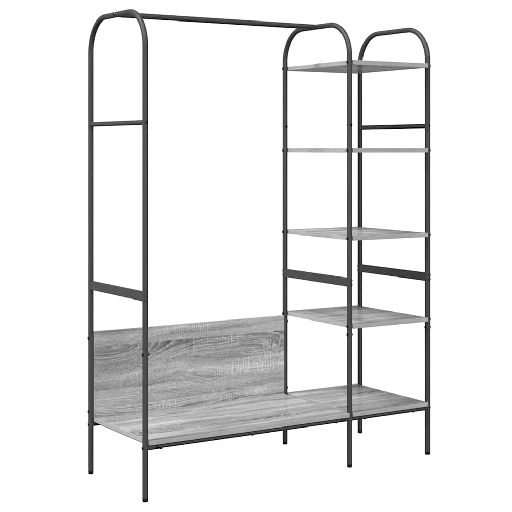 Clothes Rack Grey 120 x 44 x 160 cm Engineered Wood