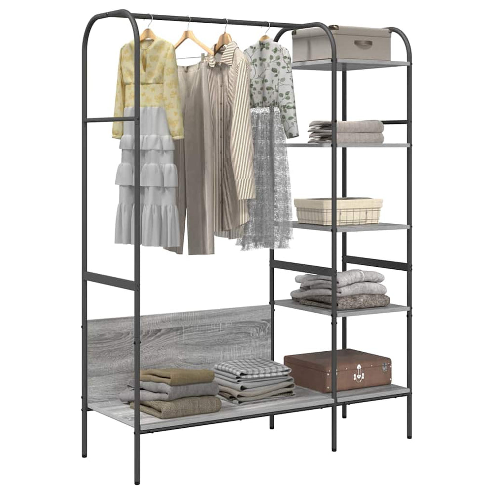 Clothes Rack Grey 120 x 44 x 160 cm Engineered Wood