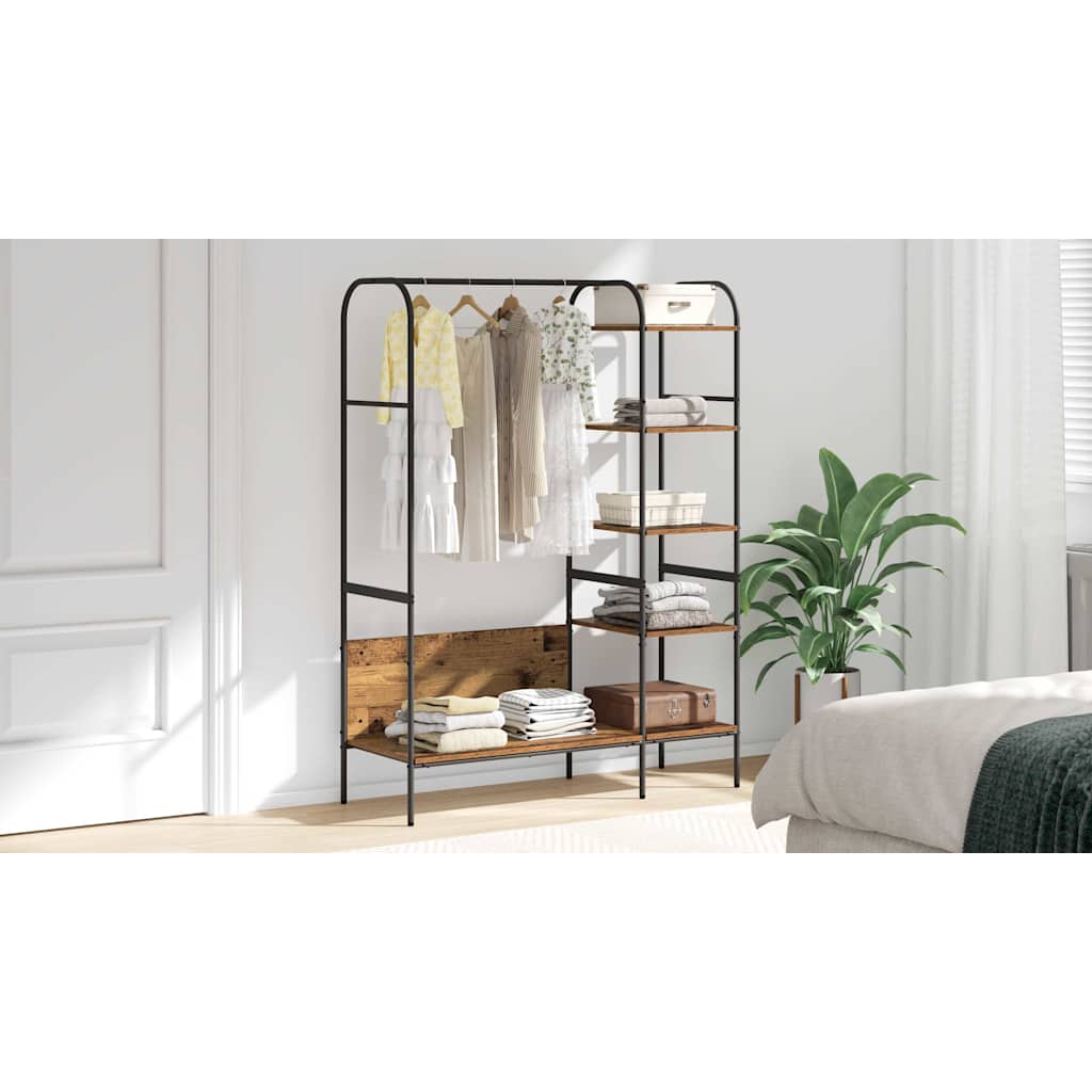 Clothes Rack Brown 120 x 44 x 160 cm Engineered Wood