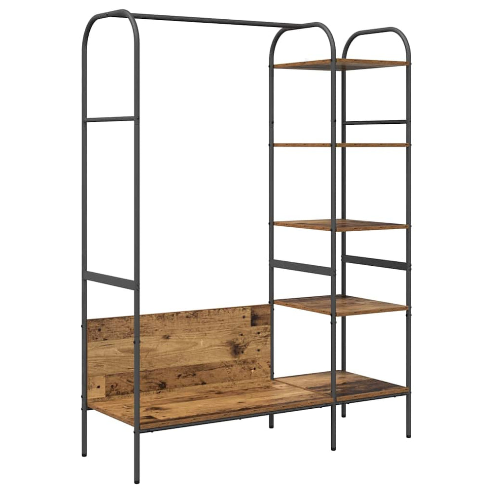 Clothes Rack Brown 120 x 44 x 160 cm Engineered Wood