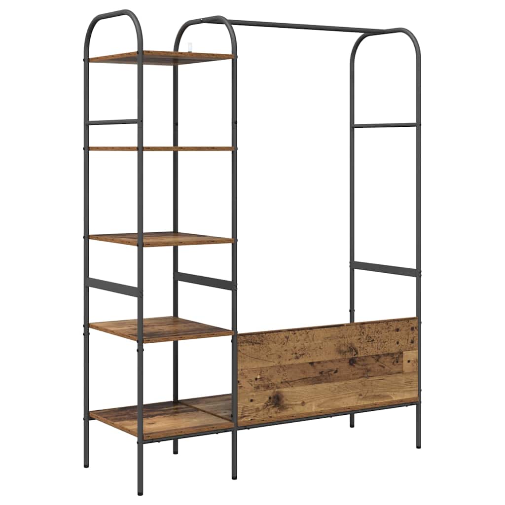 Clothes Rack Brown 120 x 44 x 160 cm Engineered Wood