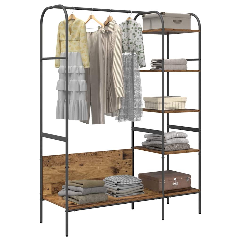 Clothes Rack Brown 120 x 44 x 160 cm Engineered Wood