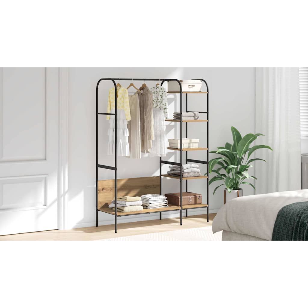 Clothing Rack Sand 120 x 44 x 160 cm Engineered Wood