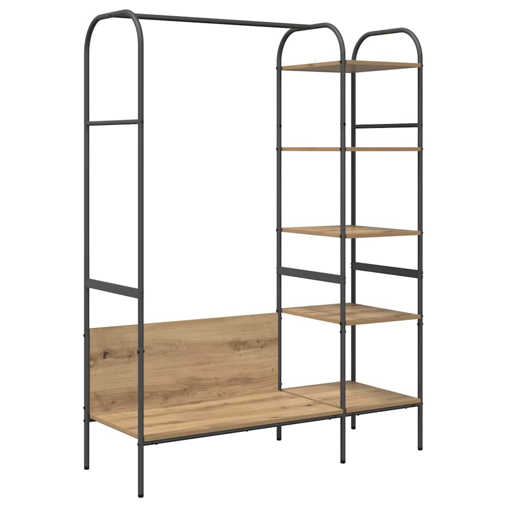 Clothing Rack Sand 120 x 44 x 160 cm Engineered Wood