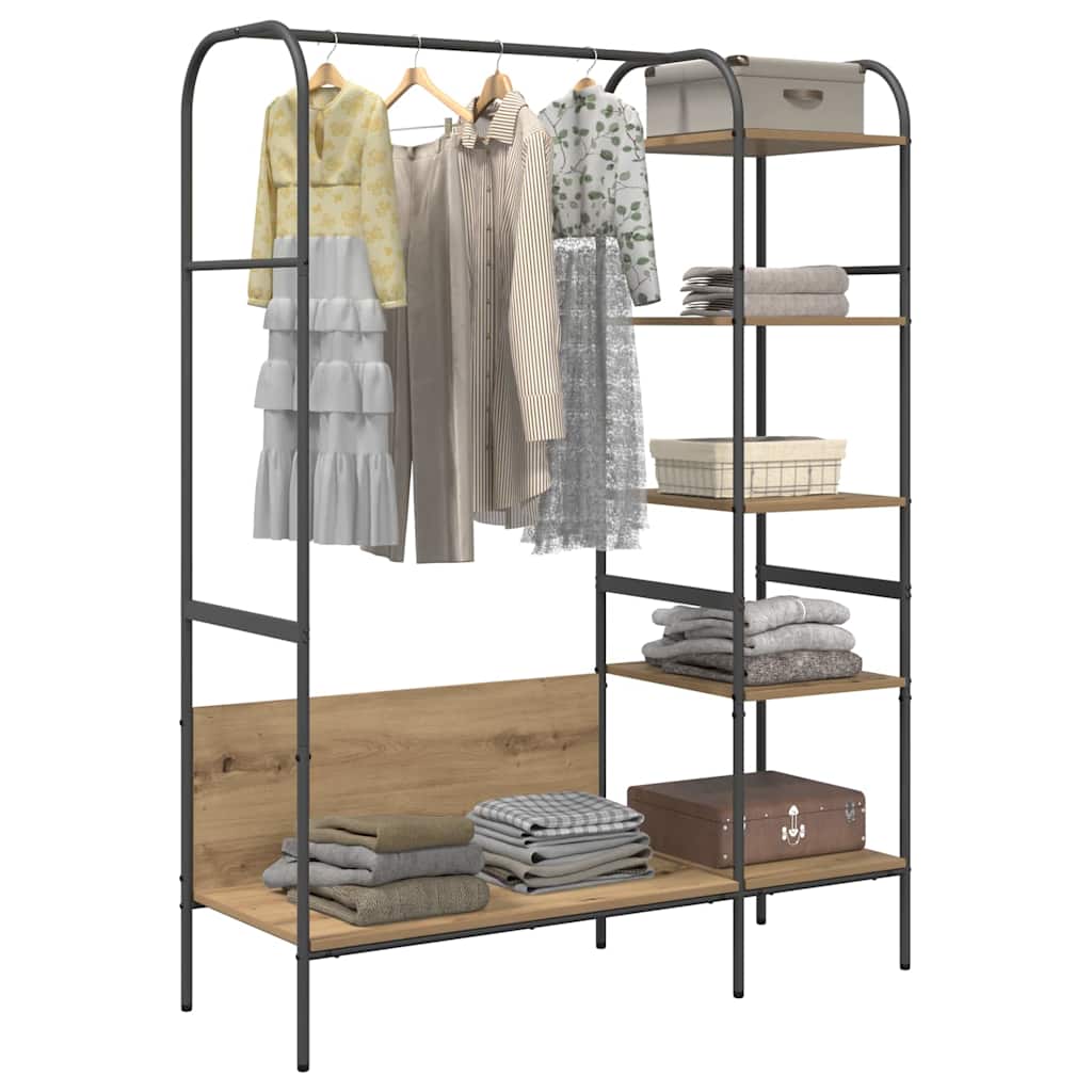 Clothing Rack Sand 120 x 44 x 160 cm Engineered Wood
