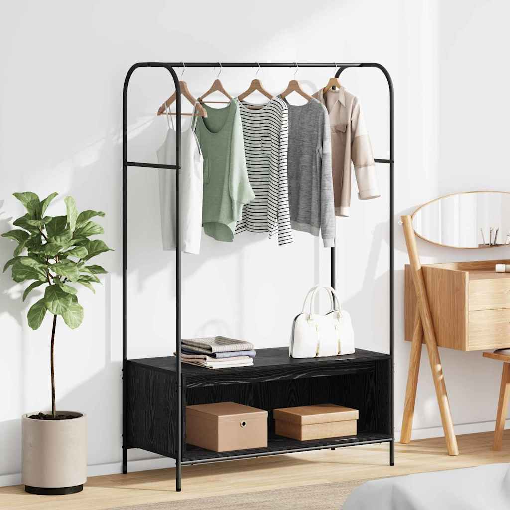 Clothes Rack Black 100 x 44 x 160 cm Engineered Wood